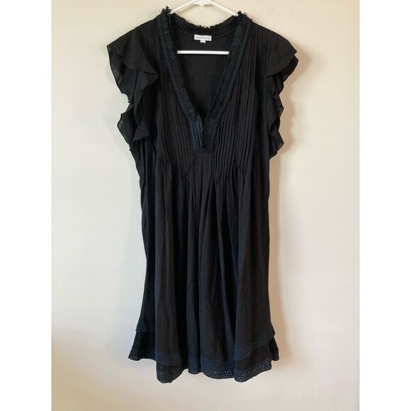 POUPETTE ST BARTH Sasha Mini Dress Cover Up Black M - Picture 3 of 8